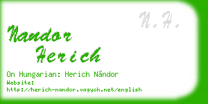 nandor herich business card